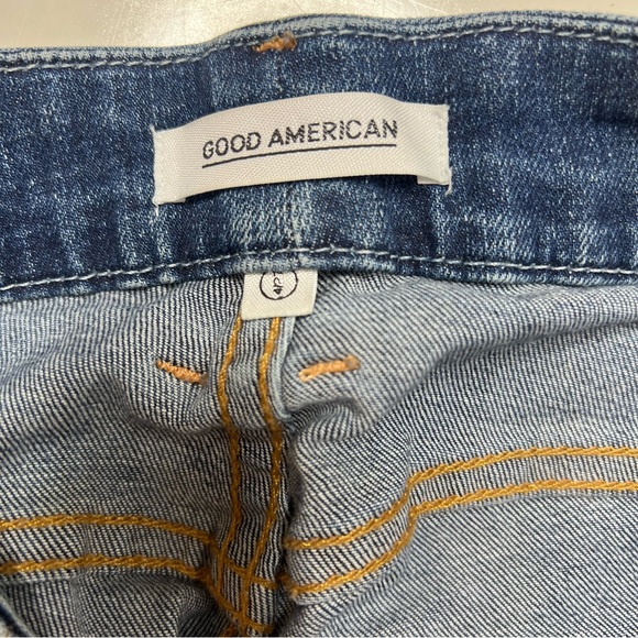 Good American Step Hem Straight Leg Jeans Dark Wash Size 4/27 - Picture 5 of 7